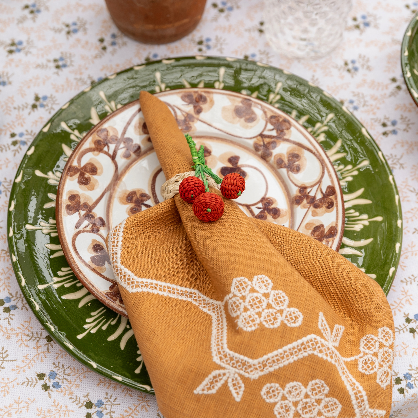 Cherry napkin rings - set of 4