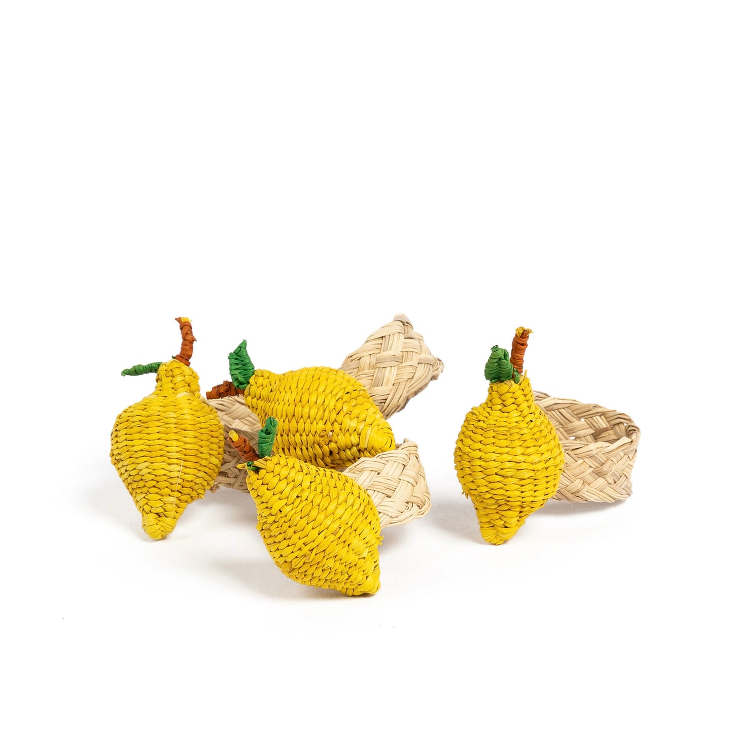 Lemon napkin rings - set of 4